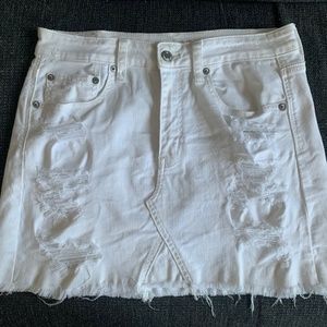 American Eagle White Denim Skirt